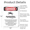 Signmission Portrait Rotating Auger Inside This Danger Sign, Aluminum, 10in W x 14in L, 2PK OS-2PACK-DS-A-1014-V-2437 - alternate 3